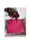 Hermes Birkin 25 Retourne Handmade Bag In Rose Tyrien Clemence Leather Replica