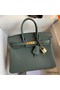 Hermes Birkin 25 Retourne Handmade Bag In Vert Amande Clemence Leather Replica