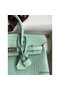 Hermes Birkin 25 Retourne Handmade Bag In Vert D'eau Matte Alligator Leather Replica