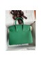Hermes Birkin 25 Retourne Handmade Bag In Vert Vertigo Clemence Leather Replica