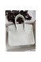Hermes Birkin 25 Retourne Handmade Bag In White Swift Calfskin Replica