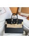 Hermes Birkin 25 Sellier Handmade Bag In Black Epsom Calfskin Replica