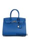 Hermes Birkin 25 Sellier Handmade Bag In Blue France Epsom Calfskin Replica