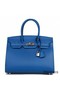 Hermes Birkin 25 Sellier Handmade Bag In Blue France Epsom Calfskin Replica