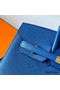 Hermes Birkin 25 Sellier Handmade Bag In Blue France Epsom Calfskin Replica