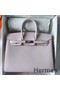 Hermes Birkin 25 Sellier Handmade Bag In Mauve Pale Epsom Calfskin Replica