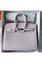 Hermes Birkin 25 Sellier Handmade Bag In Mauve Pale Epsom Calfskin Replica