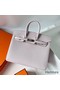 Hermes Birkin 25 Sellier Handmade Bag In Mauve Pale Epsom Calfskin Replica