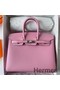 Hermes Birkin 25 Sellier Handmade Bag In Rose Confetti Epsom Calfskin Replica