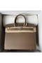 Hermes Birkin 25 Sellier Handmade Bag In Taupe Epsom Calfskin Replica