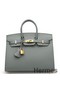 Hermes Birkin 25 Sellier Handmade Bag In Vert Amanda Epsom Calfskin Replica