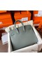 Hermes Birkin 25 Sellier Handmade Bag In Vert Amanda Epsom Calfskin Replica