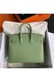 Hermes Birkin 25 Sellier Handmade Bag In Vert Criquet Epsom Calfskin Replica