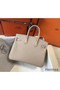 Hermes Birkin 25cm Bag In Beige Clemence Leather GHW Replica