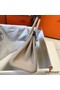 Hermes Birkin 25cm Bag In Beige Clemence Leather GHW Replica