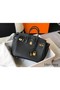 Hermes Birkin 25cm Bag In Black Clemence Leather GHW Replica