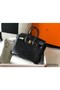 Hermes Birkin 25cm Bag In Black Embossed Crocodile Leather Replica