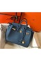 Hermes Birkin 25cm Bag In Blue Agate Clemence Leather GHW Replica