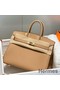 Hermes Birkin 25cm Bag In Chai Clemence Leather GHW Replica