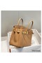 Hermes Birkin 25cm Bag In Chai Clemence Leather GHW Replica