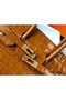 Hermes Birkin 25cm Bag In Gold Embossed Crocodile Leather Replica