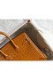 Hermes Birkin 25cm Bag In Gold Embossed Crocodile Leather Replica