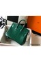 Hermes Birkin 25cm Bag In Green Embossed Crocodile Leather Replica