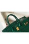 Hermes Birkin 25cm Bag In Green Embossed Crocodile Leather Replica
