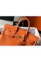 Hermes Birkin 25cm Bag In Orange Clemence Leather GHW Replica