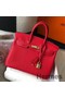 Hermes Birkin 25cm Bag In Red Clemence Leather GHW Replica