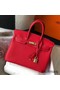 Hermes Birkin 25cm Bag In Red Clemence Leather GHW Replica