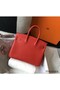 Hermes Birkin 25cm Bag In Red Clemence Leather GHW Replica