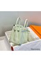 Hermes Birkin 25cm Bag In Vert Fizz Clemence Leather PHW Replica