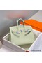 Hermes Birkin 25cm Bag In Vert Fizz Clemence Leather PHW Replica