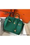 Hermes Birkin 25cm Bag In Vert Vertigo Clemence Leather GHW Replica