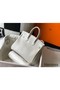 Hermes Birkin 25cm Bag In White Embossed Crocodile Leather Replica