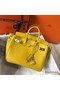 Hermes Birkin 25cm Bag In Yellow Clemence Leather GHW Replica