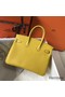 Hermes Birkin 25cm Bag In Yellow Clemence Leather GHW Replica