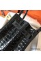 Hermes Birkin 30 Bag In Black Crocodile Porosus Shiny Skin Replica