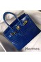 Hermes Birkin 30 Bag In Blue Electric Crocodile Niloticus Skin Replica