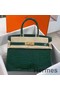 Hermes Birkin 30 Bag In Green Crocodile Porosus Shiny Skin Replica