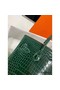 Hermes Birkin 30 Bag In Green Crocodile Porosus Shiny Skin Replica