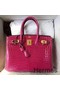 Hermes Birkin 30 Bag In Rose Red Crocodile Niloticus Shiny Skin Replica