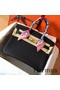 Hermes Birkin 30 Handmade Bag In Black Clemence Leather Replica