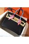 Hermes Birkin 30 Handmade Bag In Black Clemence Leather Replica