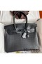 Hermes Birkin 30 Handmade Bag In Black Crocodile Niloticus Matte Skin Replica