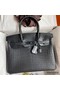Hermes Birkin 30 Handmade Bag In Black Crocodile Niloticus Matte Skin Replica