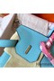 Hermes Birkin 30 Handmade Bag In Blue Atoll Clemence Leather Replica
