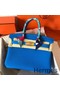 Hermes Birkin 30 Handmade Bag In Blue Clemence Leather Replica