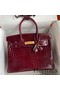 Hermes Birkin 30 Handmade Bag In Bordeaux Crocodile Niloticus Shiny Skin Replica